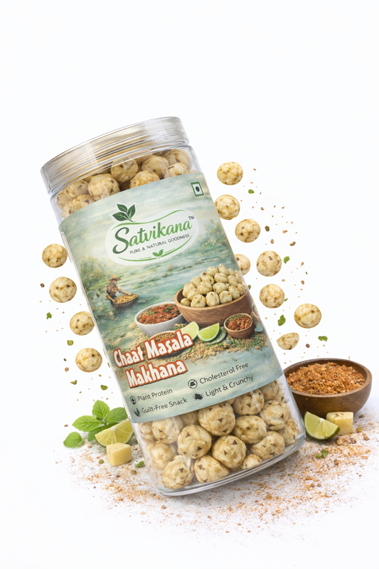 Chat Masala Flavoured Makhana | Healthy Fox Nuts 70g | Satvikana
