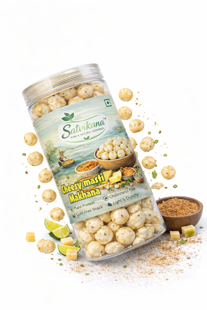 Cheesy Masti Roasted Makhana | Healthy Fox Nuts 70g | Satvikana