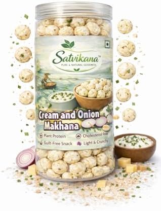 Cream N Onion 70g | Gluten Free | No Added Preservatives | Rich in Protein & Calcium | Healthy Superfood Snack