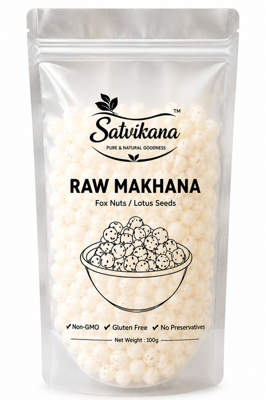 Buy Raw Makhana Online | Satvikana Premium Fox Nuts – Natural, Healthy & Unprocessed | 100grams (Copy)