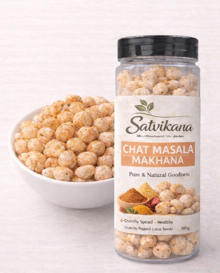 Satvikana Chat Masala Makhana – Healthy Roasted Fox Nuts(70gm)