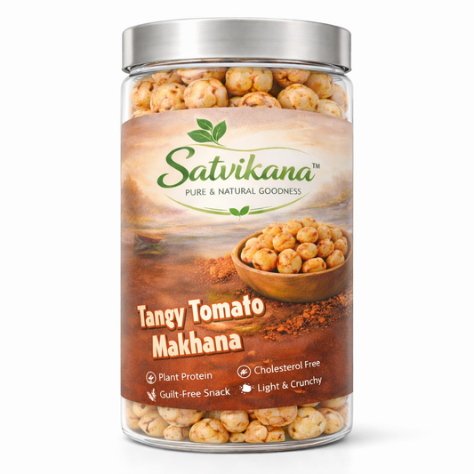 Tangy Tomato Flavoured Makhana | Healthy Fox Nuts 70g | Satvikana