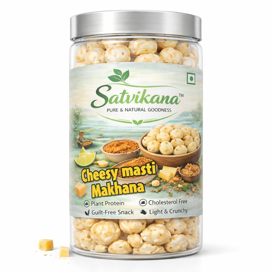 Cheesy Masti Roasted Makhana | Healthy Fox Nuts 70g | Satvikana