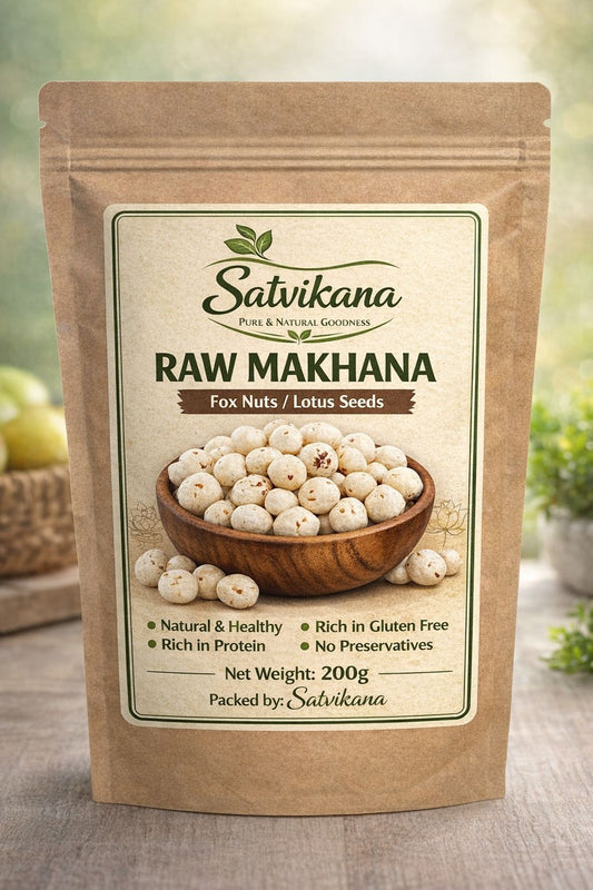 Buy Raw Makhana Online | Satvikana Premium Fox Nuts – Natural, Healthy & Unprocessed | 200grams